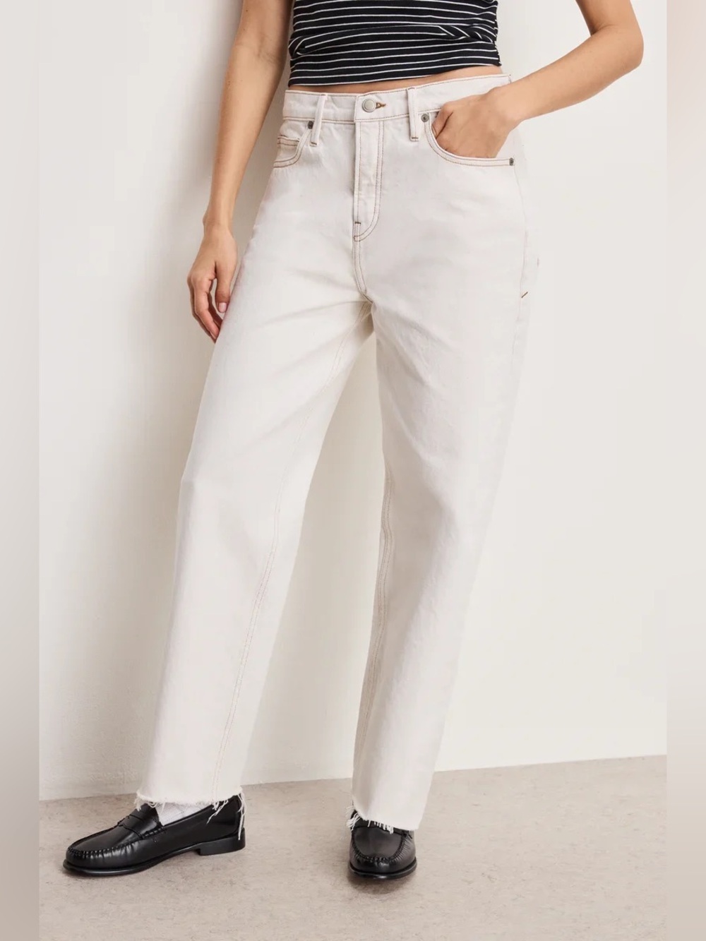 Good American GOOD STANDARD STRAIGHT JEANS PEARL001